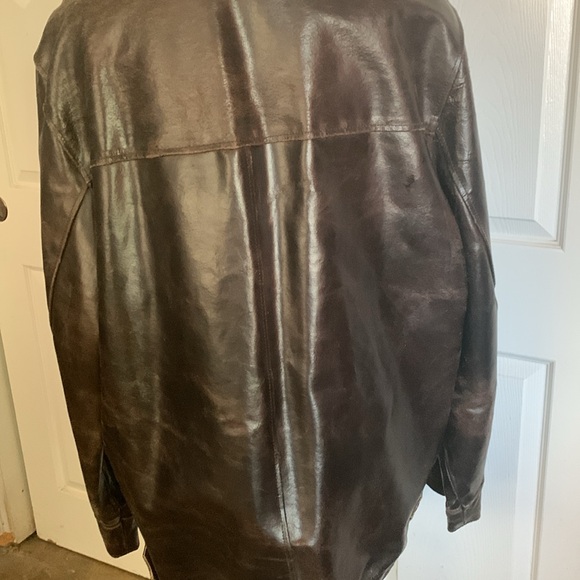Thinsulate GENUINE LEATHER heavy jacket fully lined vintage 80’s - Picture 4 of 16